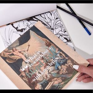 Whimsical
Coloring and art book with quotes and animals.
